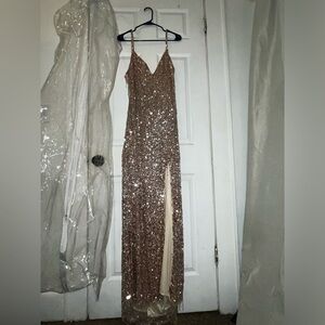 Rose gold special occasion dress